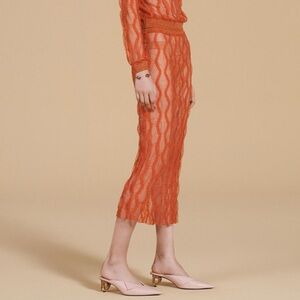 Zara limited edition knit midi skirt